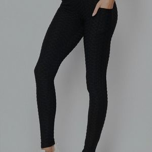Tic Tok Scrunch leggings Black Size M NEW WITH TAGS